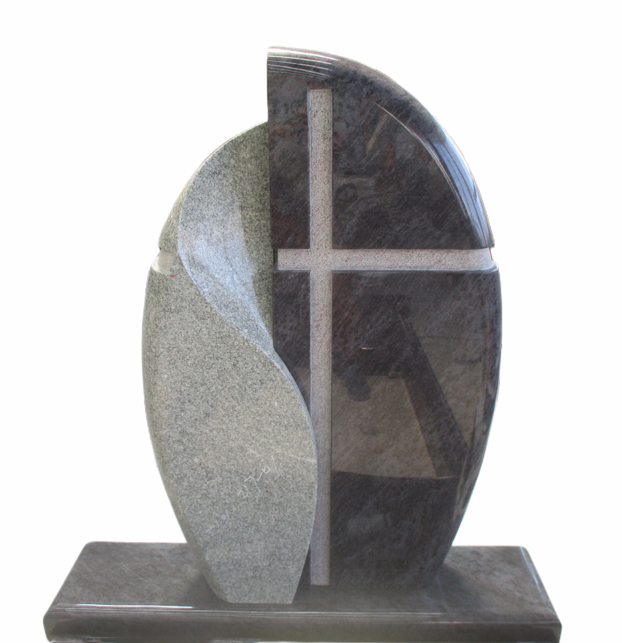 Einzelgrabstein, stehender Grabstein mit dem gestockten Kreuz